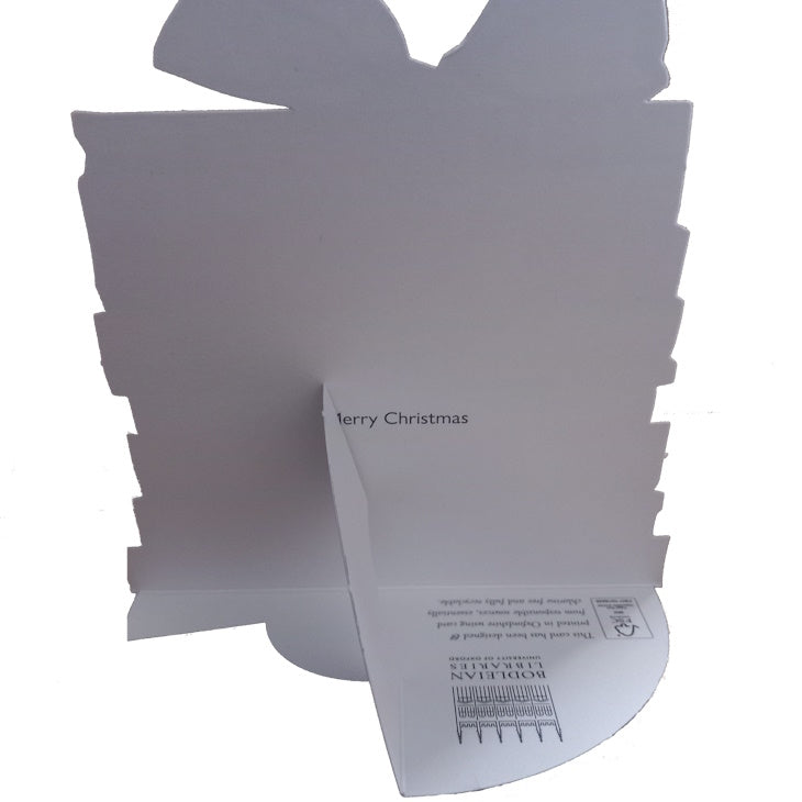 A Reader's Gift Red Christmas Card back
