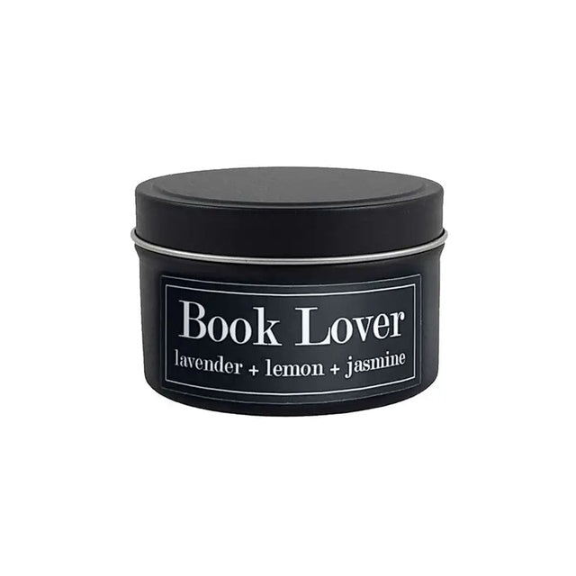 Book Lover Literary Tin Soy Candle 4oz from Fly Paper Products