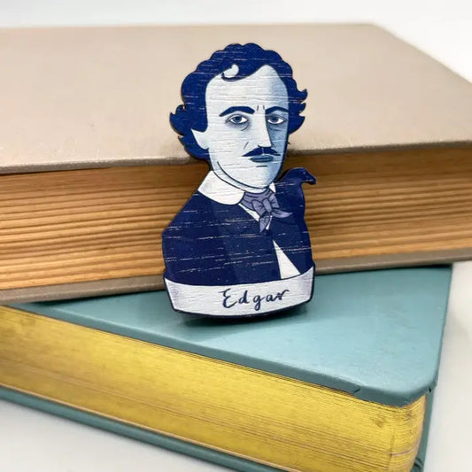 Edgar Allan Poe Wooden Pin