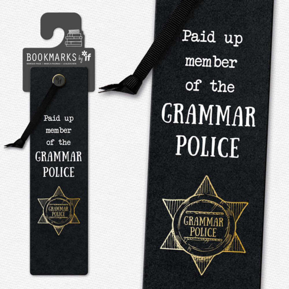 Grammar Police Metal Bookmark Stencil