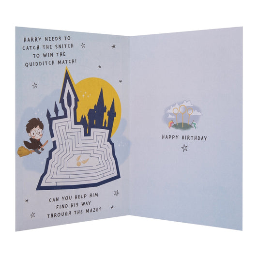 Harry Potter & Hedwig Birthday Card with Maze Activity