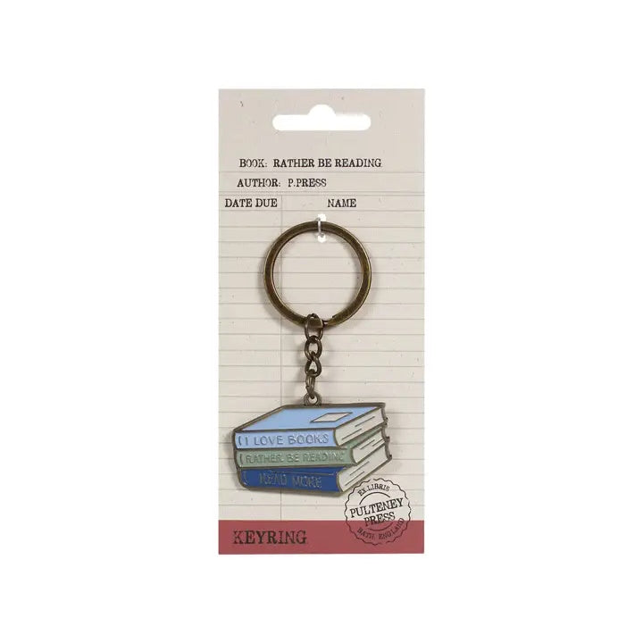 Pulteney Press Rather Be Reading Metal Keyring