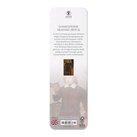 Shakespeare Reading 1870s Painting Bookmark