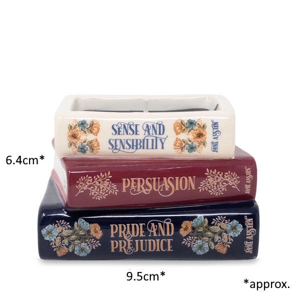 Jane Austen Bookstack Candle