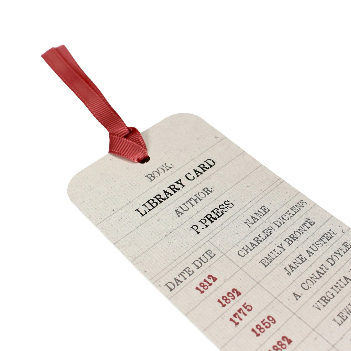 Library Card Bookmark