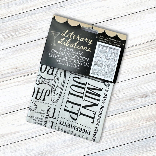 Literary Libations: Fairtrade Cotton Cocktail Tea Towel