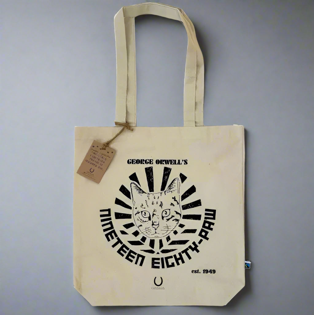 Nineteen Eighty-Paw George Orwell Fairtrade Organic Tote Bag