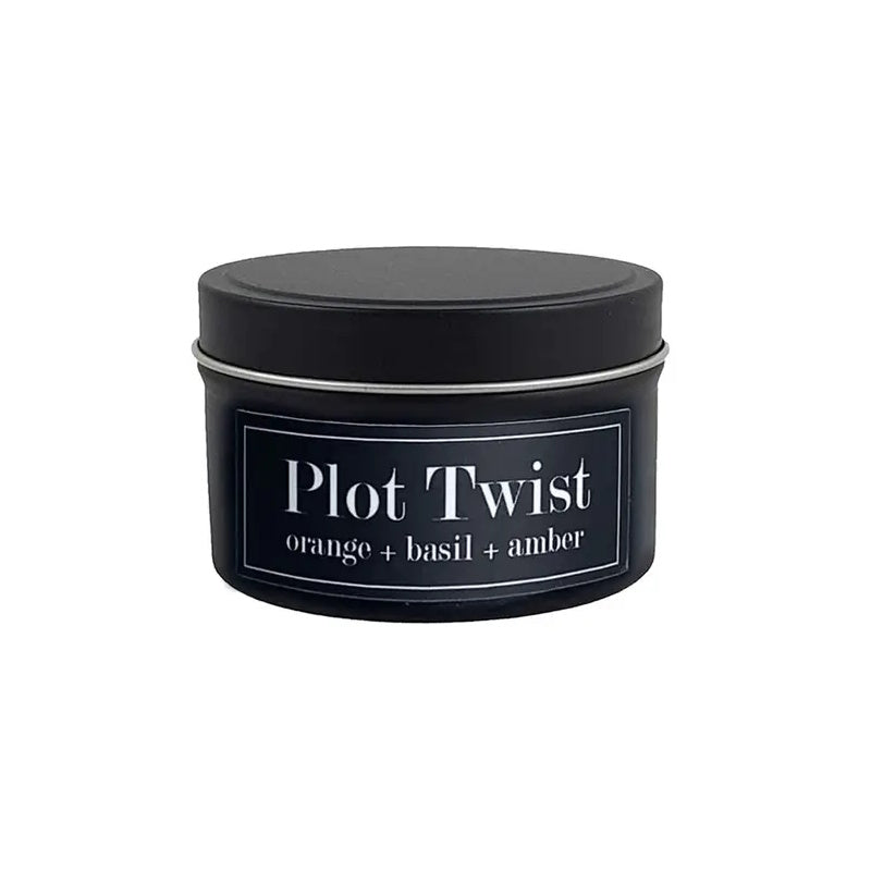 Plot Twist Literary Tin Soy Candle 4oz