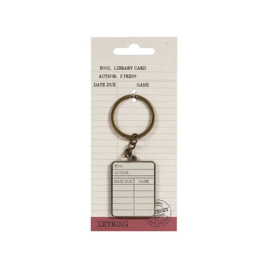 Pulteney Press Library Card Metal Keyring