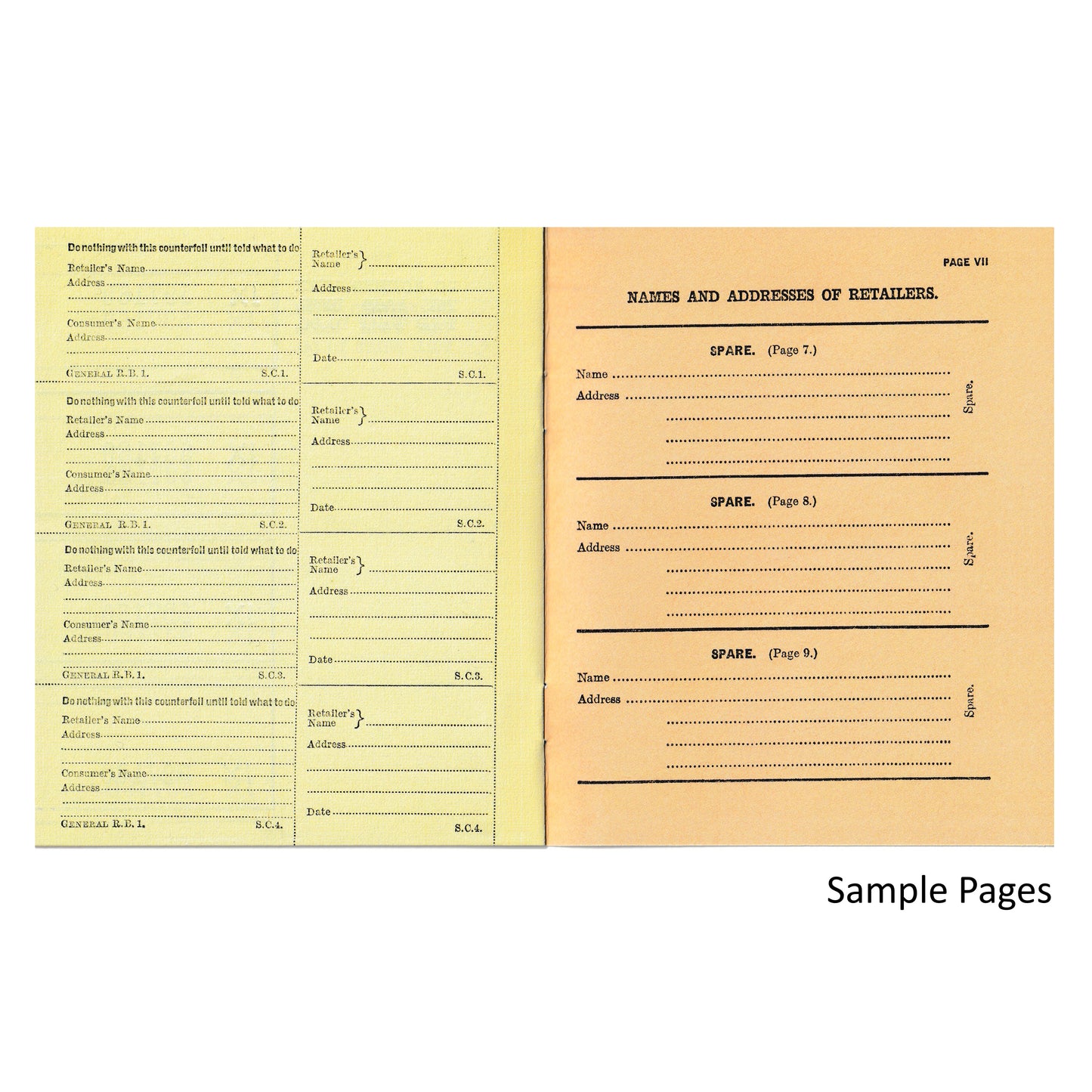 World War 2 Replica Ration Book
