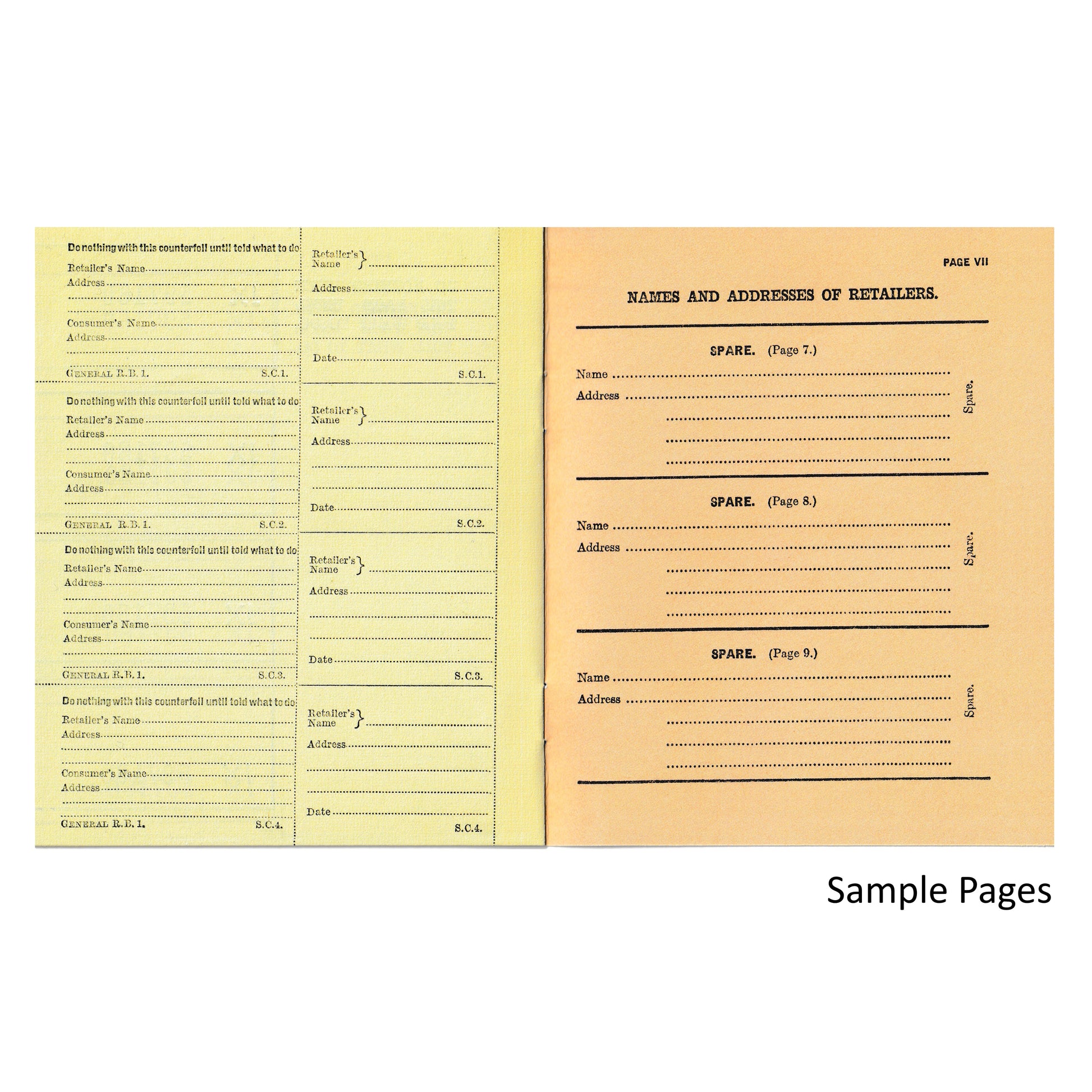 World War 2 Replica Ration Book