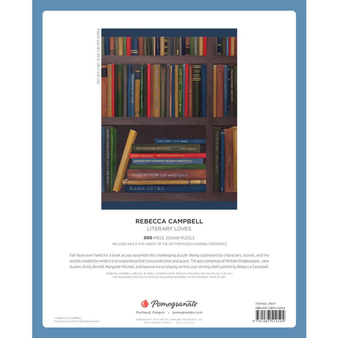 Rebecca Campbell: Literary Loves 500 Piece Jigsaw Puzzle
