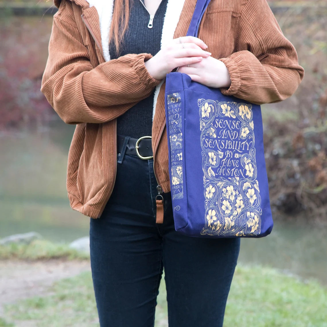 Sense and Sensibility Navy Blue Tote Bag