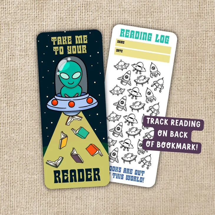 Take Me To Your Reader Tracker Bookmark
