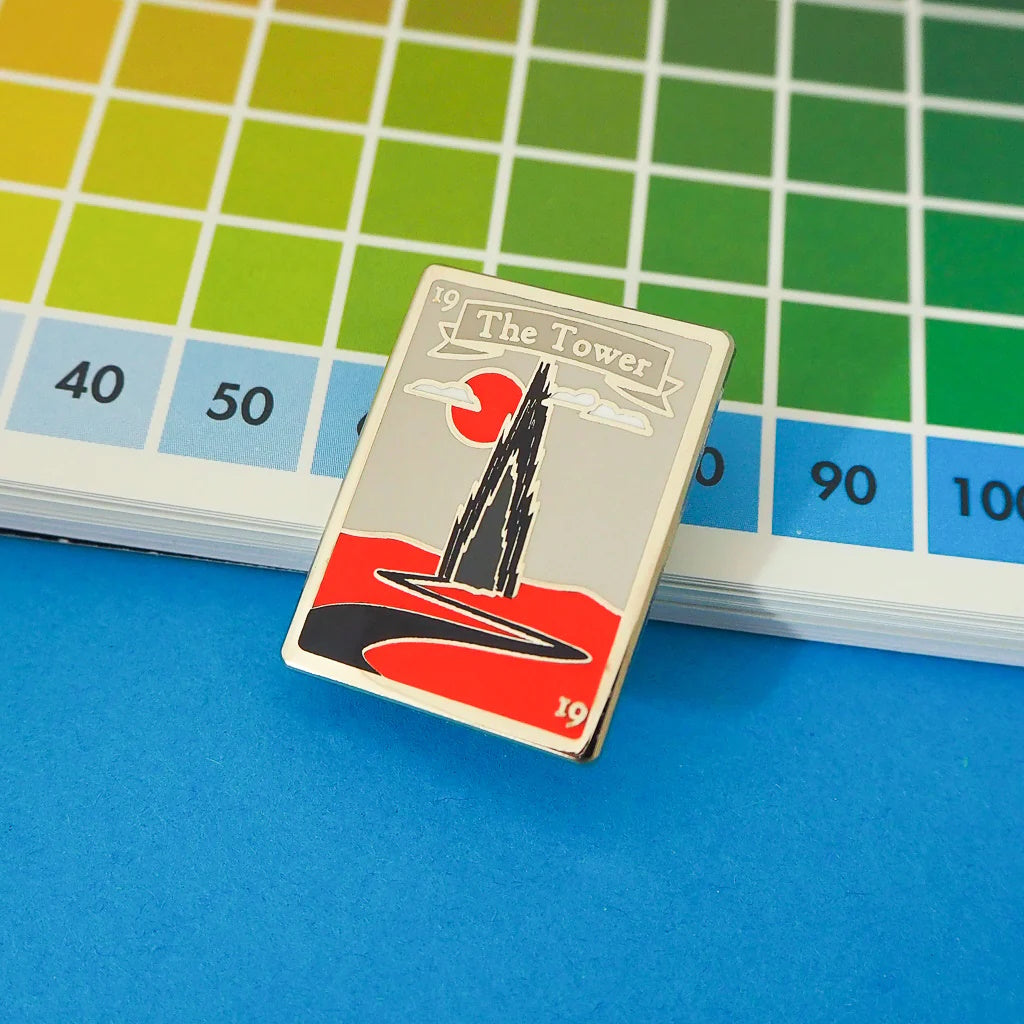 Dark Tower Tarot Card Enamel Pin