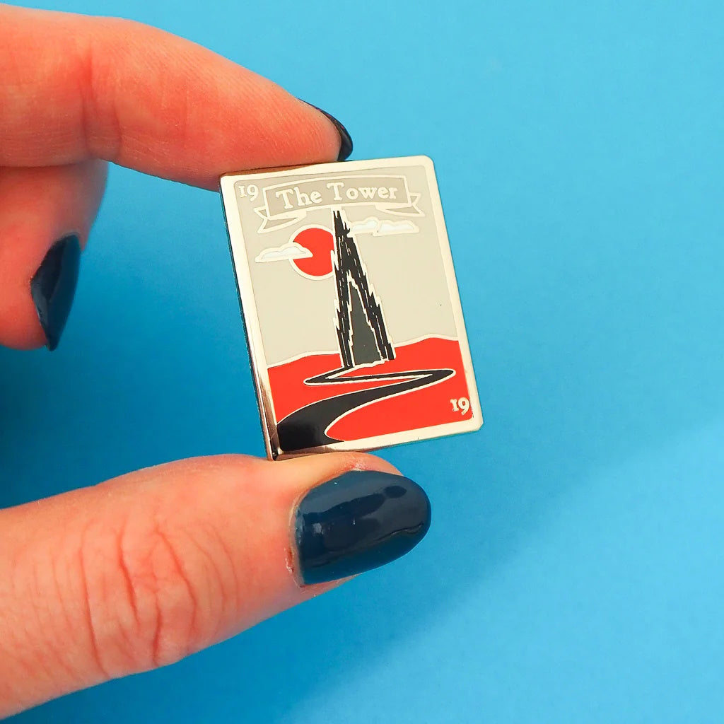 Dark Tower Tarot Card Enamel Pin