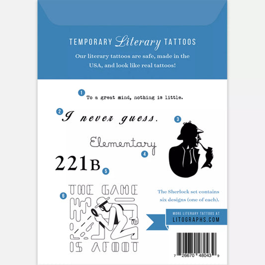 The Adventures of Sherlock Holmes Temporary Tattoo Pack