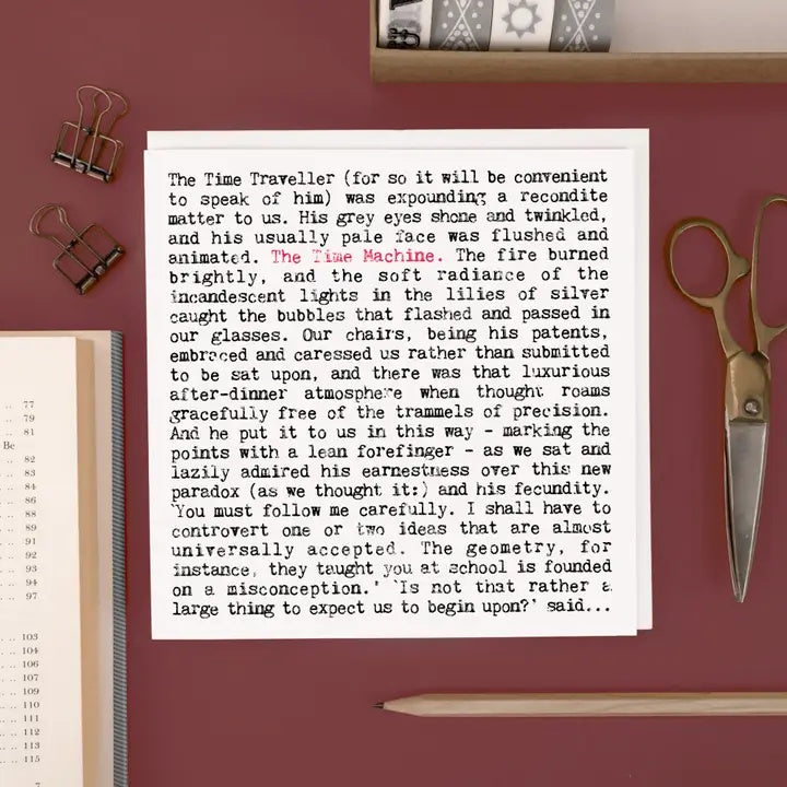 The Time Machine - H.G. Wells Greeting Card