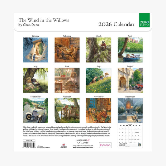 The Wind in the Willows 2026 Calendar