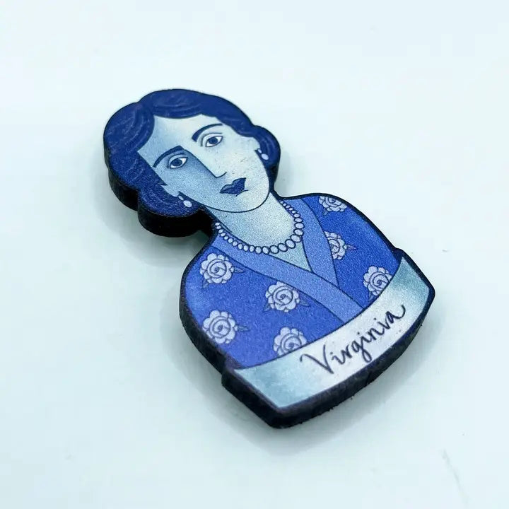 Virginia Woolf Wooden Pin