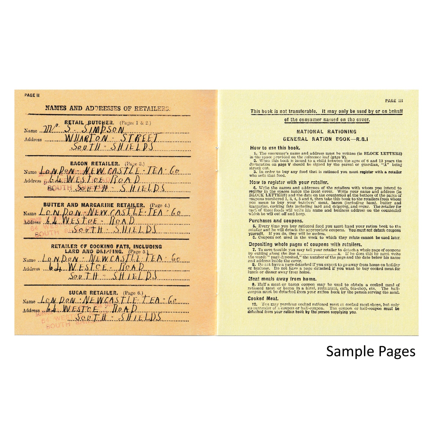 World War 2 Replica Ration Book