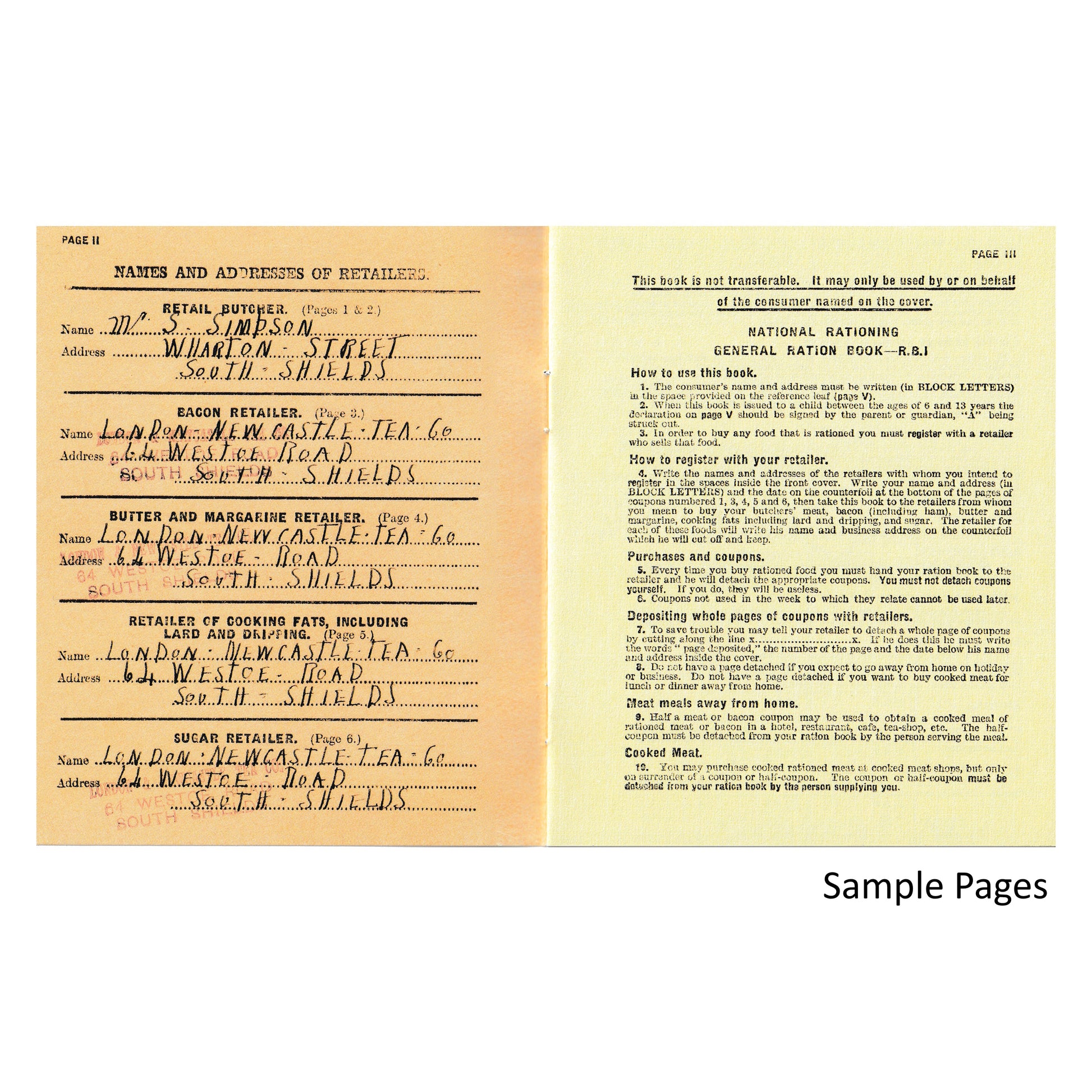 World War 2 Replica Ration Book