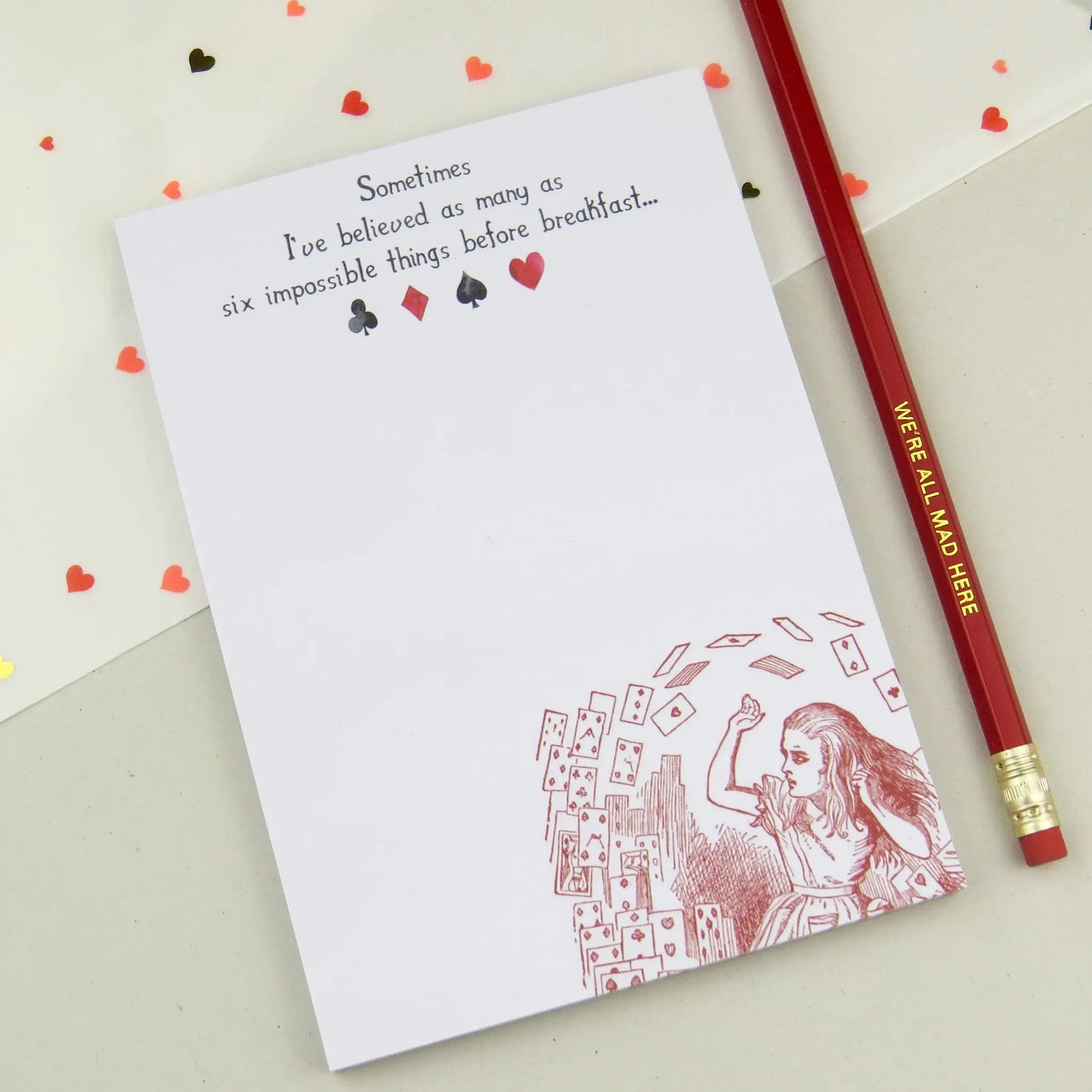 Alice In Wonderland A6 Notepad from Literary Emporium.