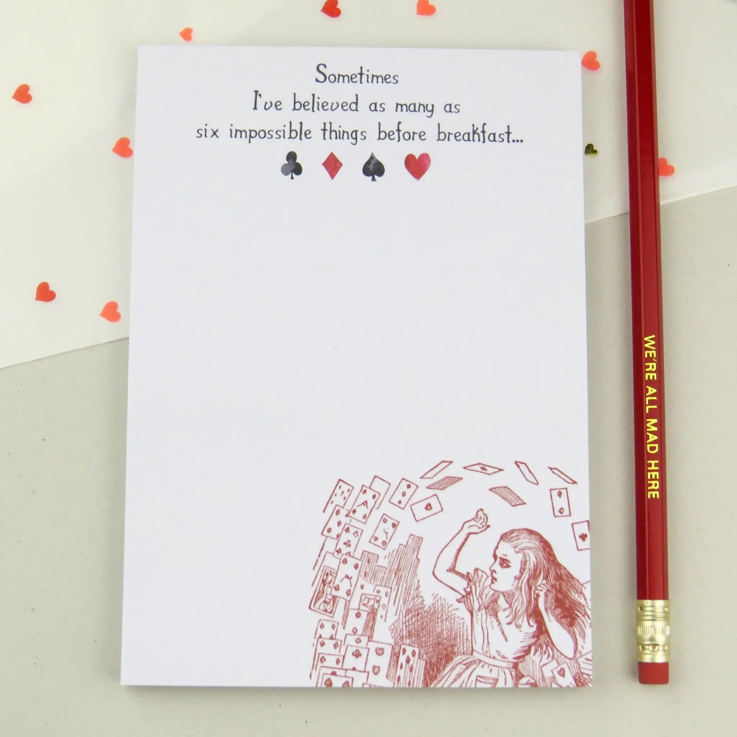 Alice In Wonderland A6 Notepad from Literary Emporium.