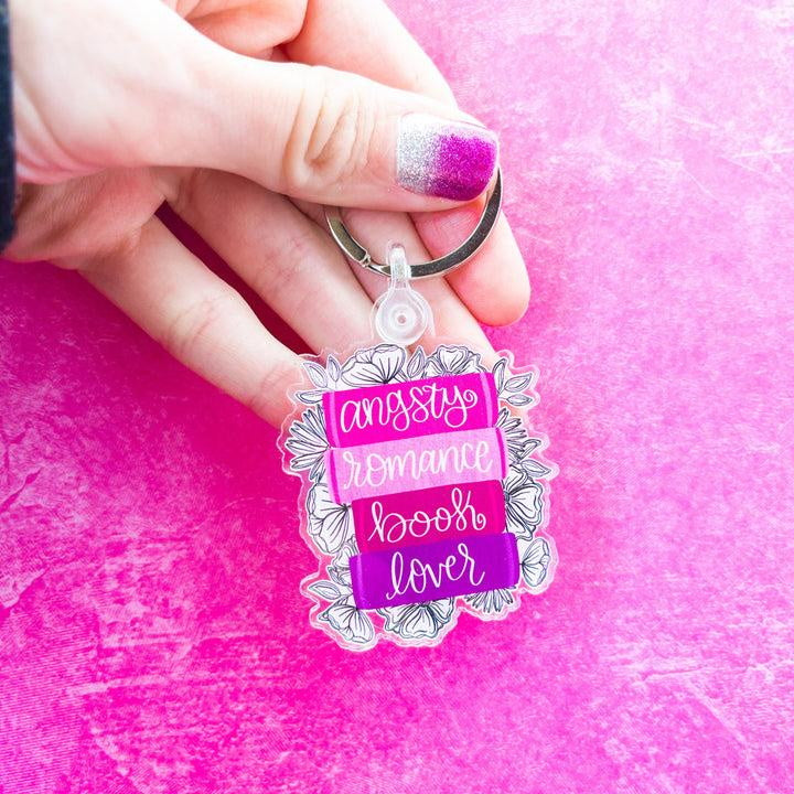 Angsty Romance Book Lover Acrylic Keyring