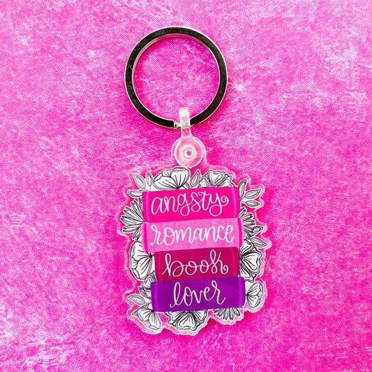 Angsty Romance Book Lover Acrylic Keyring