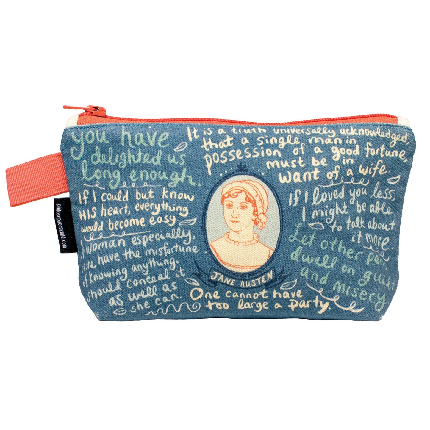 Jane Austen Zipped Pouch