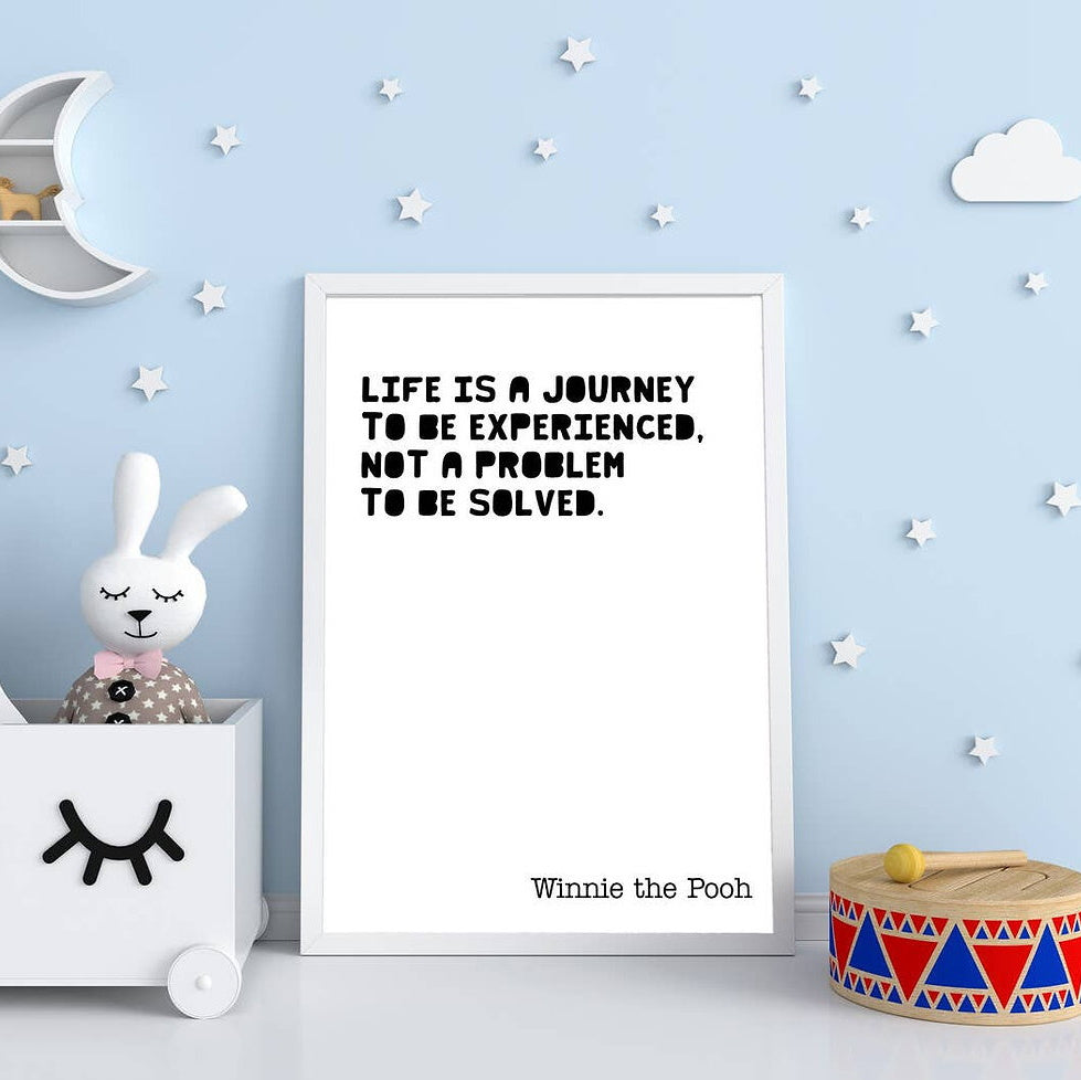 Winnie the Pooh A5 Quote Print: Life is a Journey