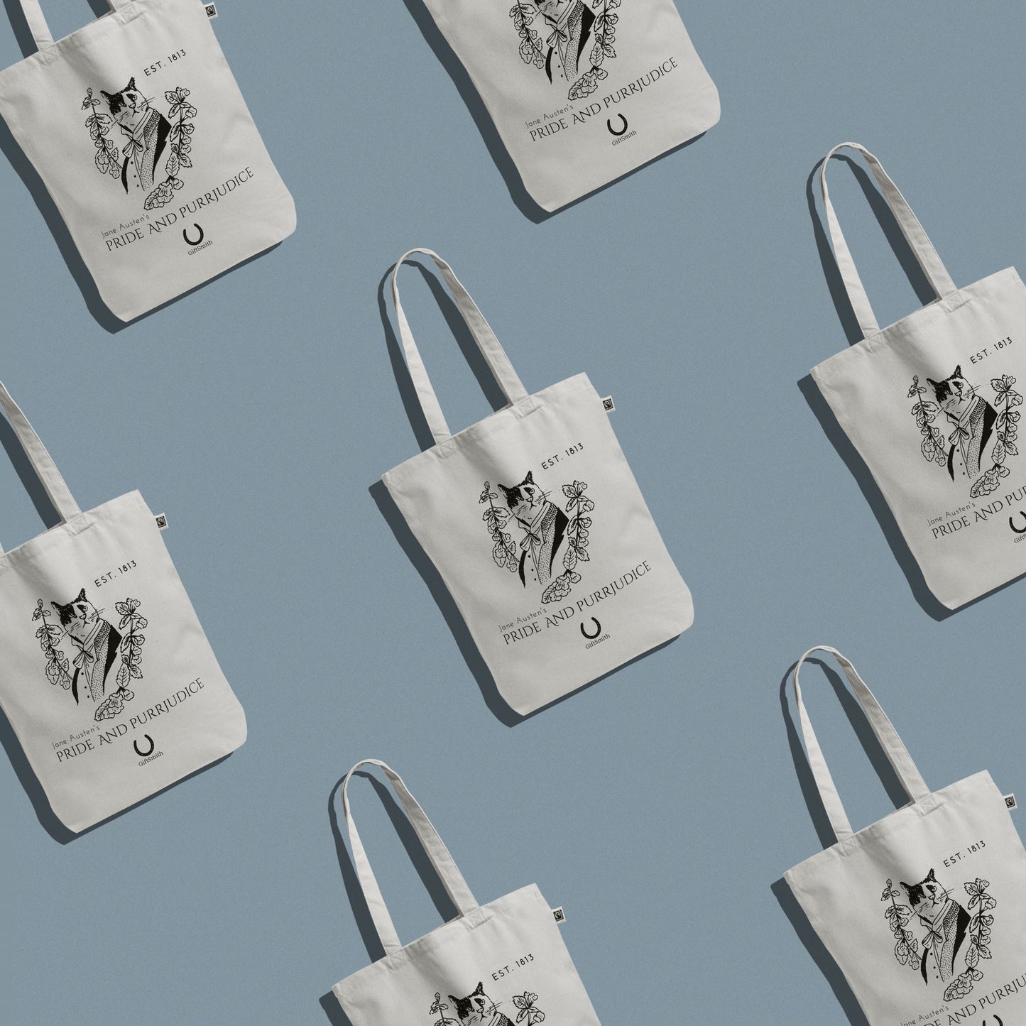 Pride and Purrjudice Fairtrade Organic Tote Bag