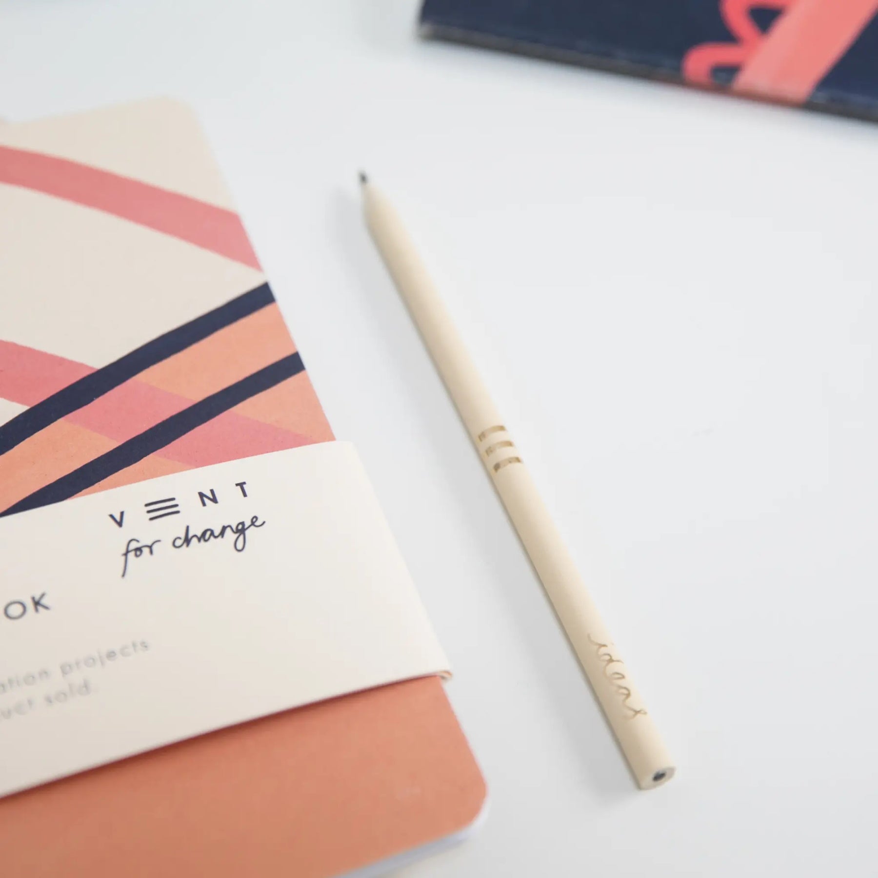 Recycled and Sustainable Plain A5 Ideas Sketchbook - Pink