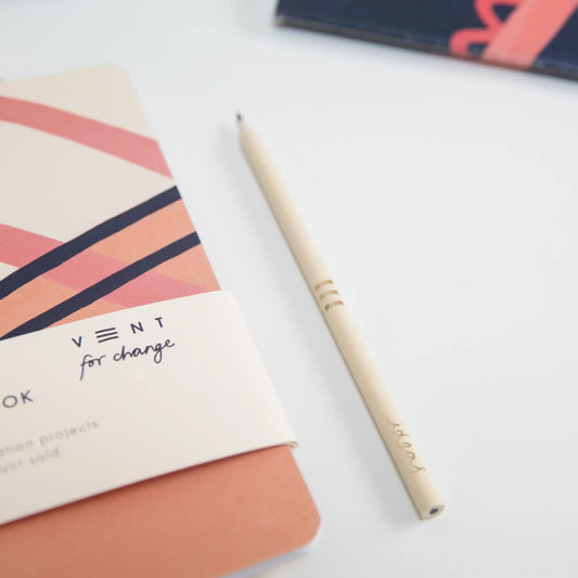 Recycled and Sustainable Plain A5 Ideas Sketchbook - Pink