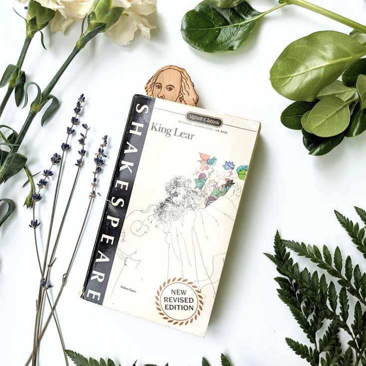 Peek-a-boo Wooden Bookmark William Shakespeare