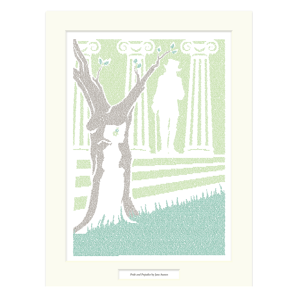 Pride and Prejudice Matted Print