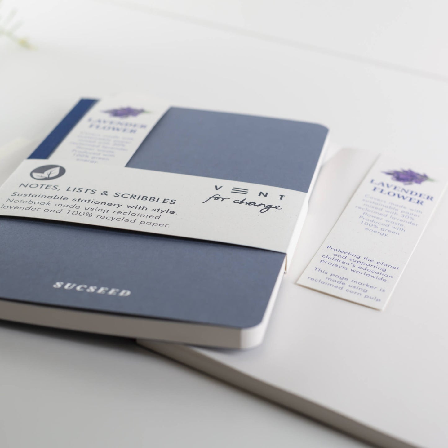 SUCSEED Sustainable Notebook - Lavender Flower