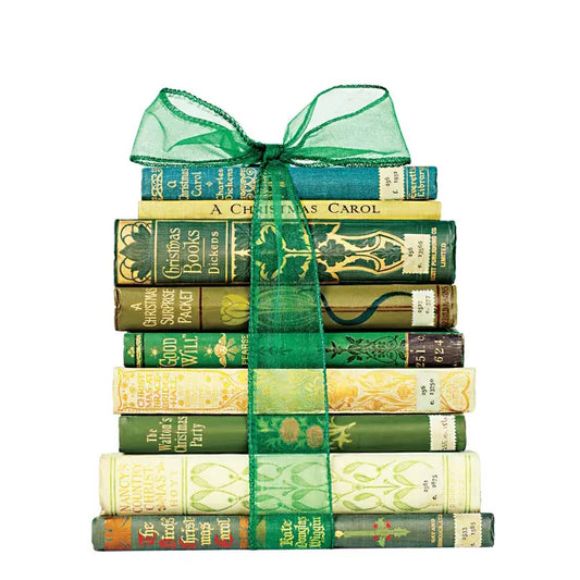 A Reader's Gift Green Christmas Cards - Pack of 8 from the Bodleian Libraries.