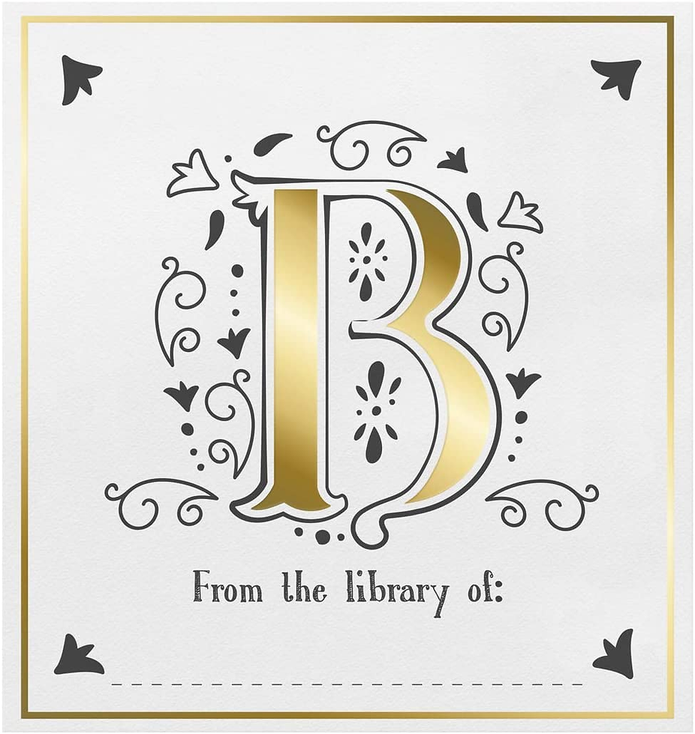 Decorative letter 'B' with floral elements on a white background