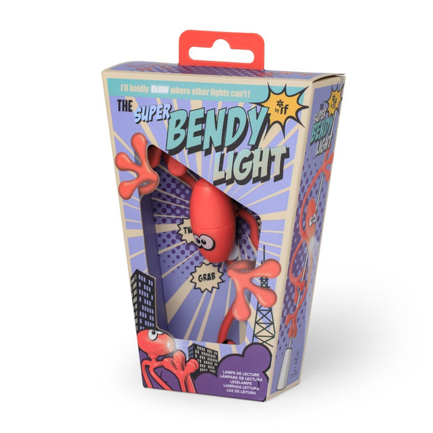 Boxed Bendy Light with colorful design on a white background