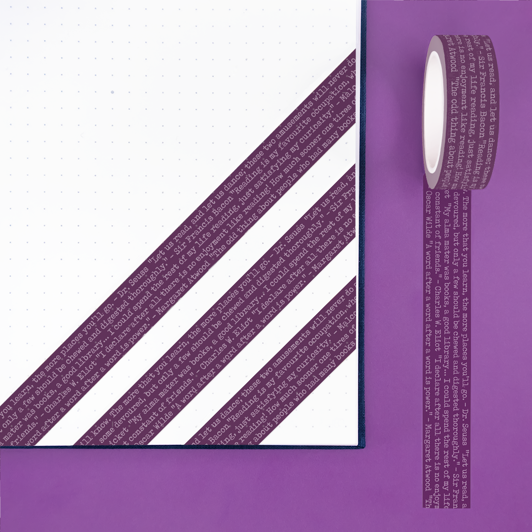 Just My Type Purple Washi Tape