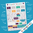 Bookworm Decoration A4 Journal Sticker Kit