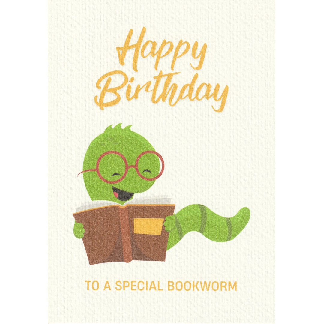 Bookworm Birthday Card