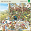 Front cover of the Brambly Hedge 2027 Calendar, featuring a colorful illustration of animals having a picnic under trees in a woodland setting. The title 'BRAMBLY HEDGE' appears at the top, with '2027 Calendar' and a 'Zero Plastic' badge visible.