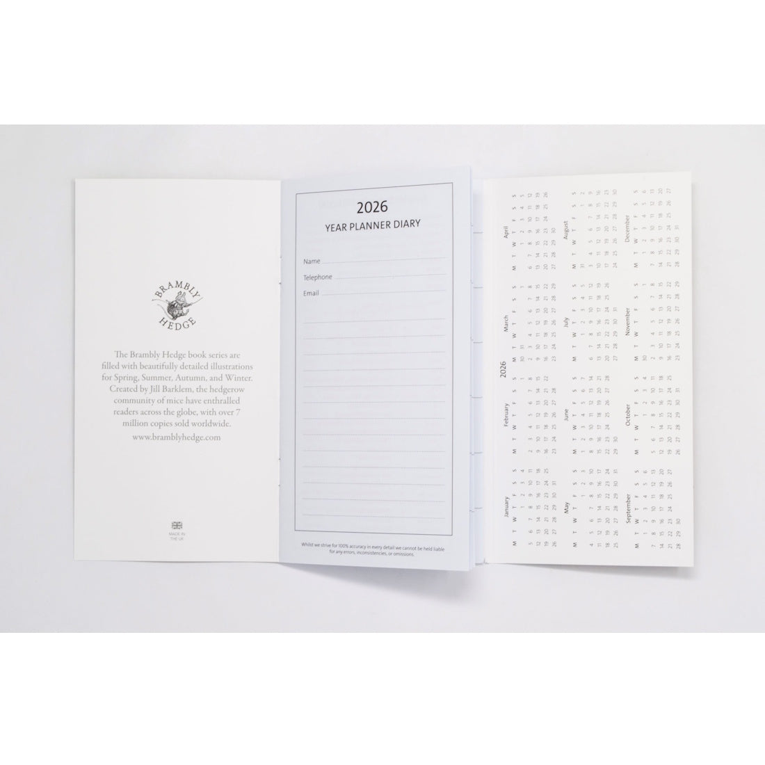 Brambly Hedge Picnic 2026 Planner
