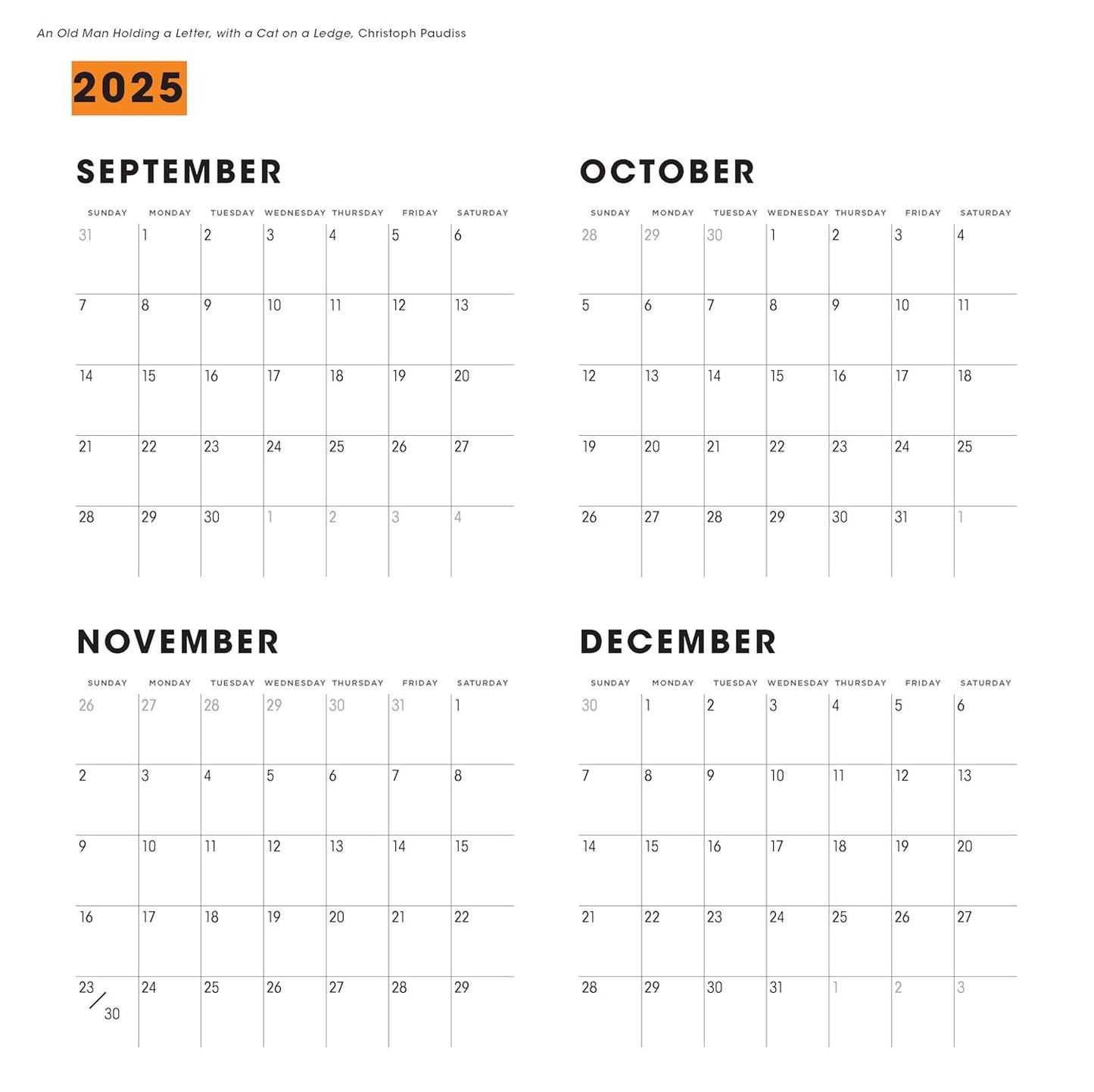 Cat People To Judge in Art and Life 2026 Wall Calendar