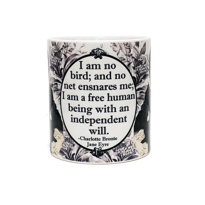 Charlotte Bronte "I Am No Bird" Literary Ceramic Mug