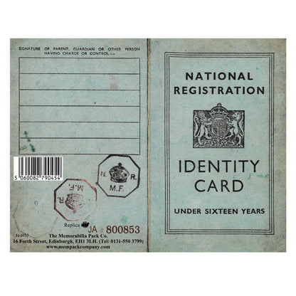 Children's Replica WW2 Identity Card