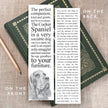 Green book with text and a dog illustration on a textured surface
